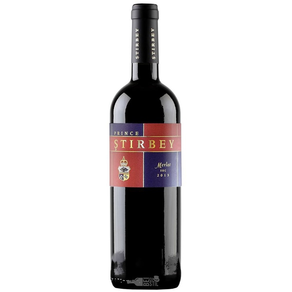 Vin rosu sec Prince Stirbey Merlot 2017, 0.75L
