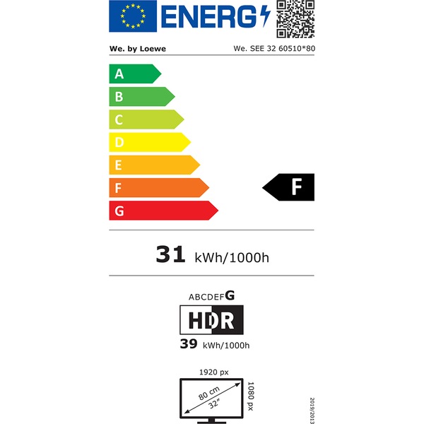Televizor E-LED Smart LOEWE We. See 60510D70, Full HD, HDR, 81cm