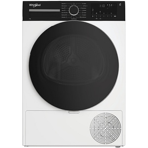 Uscator de rufe WHIRLPOOL WPS D8 WBS EE, 6th Sense, Pompa de caldura, 8 kg, 15 programe, Clasa A++, alb