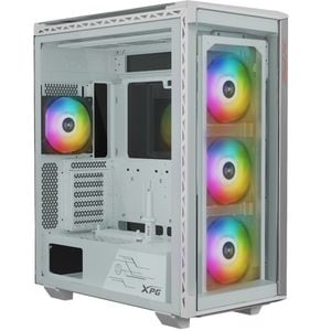 Carcasa PC XPG Battlecruiser II, USB 3.2 Type-C Gen1, fara sursa, ARGB, alb
