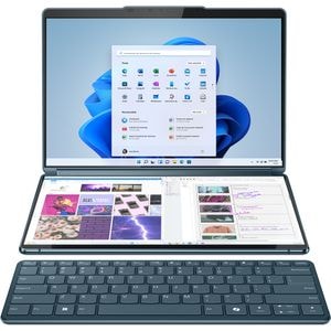 Laptop 2 in 1 LENOVO Yoga Book 9 13IMU9, Intel Core Ultra 7 155U pana la 4.8Ghz, 13.3" 2.8K Touch, 32GB, SSD 1TB, Intel Graphics, Windows 11 Pro, Tidal Teal