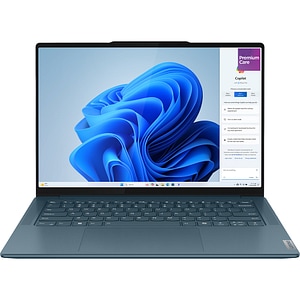 Laptop LENOVO Yoga Pro 7 14AHP9, AMD Ryzen 7 8845HS pana la 5.1GHz, 14.5" 3K, 16GB, 1TB, AMD Radeon Graphics, FreeDOS, Tidal Teal