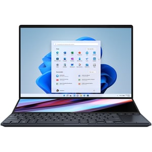 Laptop ASUS Zenbook Pro 14 Duo OLED UX8402ZA-M3027X, Intel Core i7-12700H pana la 4.7GHz, 14.5" 2.8K, 16GB, SSD 1TB, Inte Iris Xe Graphics, Windows 11 Pro, negru