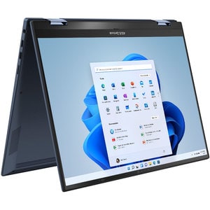 Laptop 2 in 1 ASUS Zenbook S 13 Flip OLED UP5302ZA-LX083W, Intel Core i5-1240P pana la 4.4GHz, 13.3" 2.8K Touch, 16GB, SSD 512GB, Intel Iris Xe Graphics, Windows 11 Home, Ponder Blue